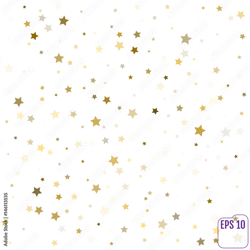 Gold stars. Confetti celebration, Falling golden abstract decoration for party, birthday celebrate, anniversary or event, festive. Festival decor. Vector illustration Gold stars. Confetti celebration, Falling golden abstract decoration for party, birthday celebrate, anniversary or event, festive. Festival decor. Vector illustration
