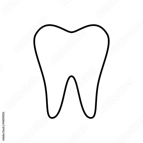 tooth silhouette isolated icon vector illustration design