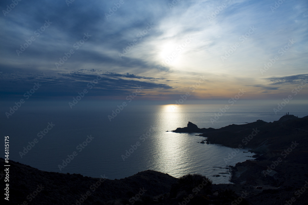 Sunset in cabo de gata