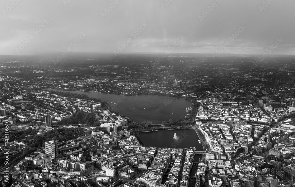 Luftaufnahme Hamburg foto de Stock | Adobe Stock