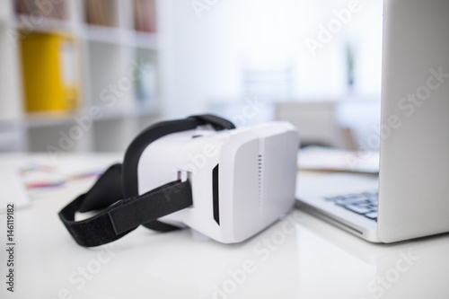 3-d glasses on office desk