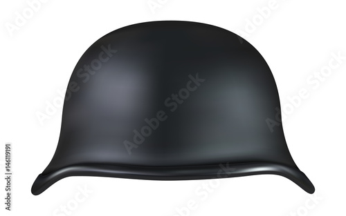 Old style us army motorcycle helmet. Realistic 3D illustrasion