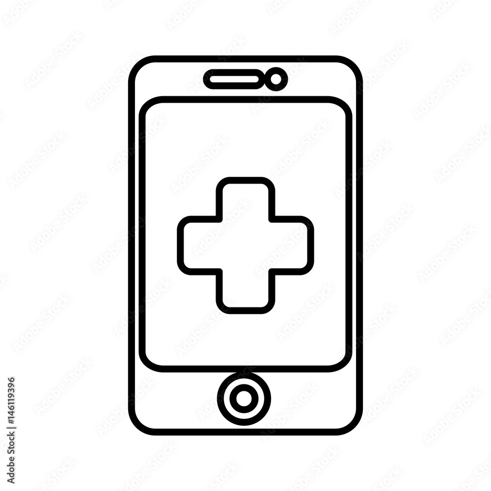 smartphone with medical app isolated icon vector illustration design smartphone with medical app isolated icon vector illustration design