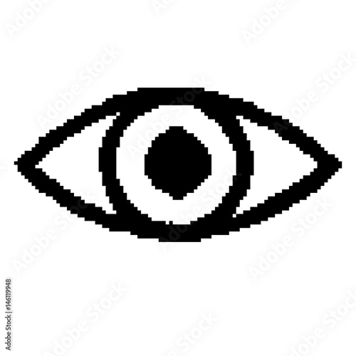 Vector  of Eye Icon 8 bit pixel. EPS8 .
