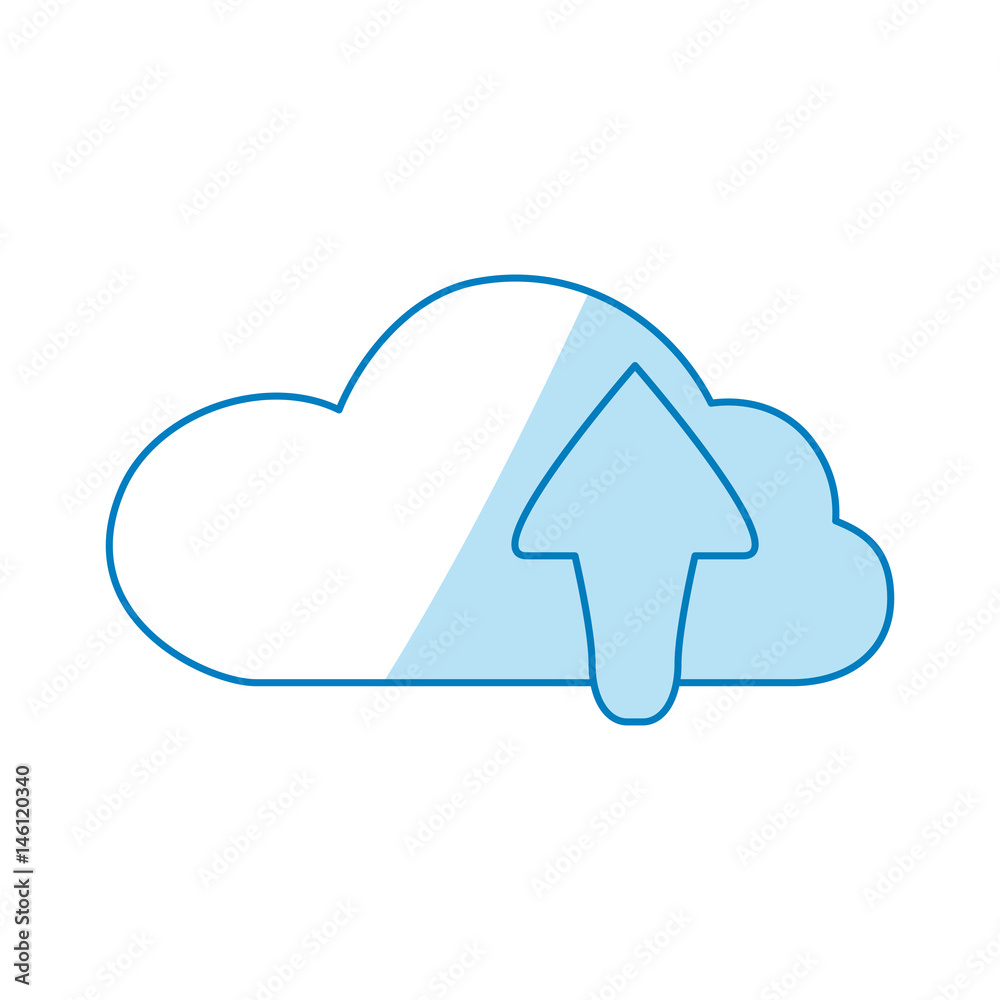 Cloud computing technology flat vector illustration design Cloud computing technology flat vector illustration design