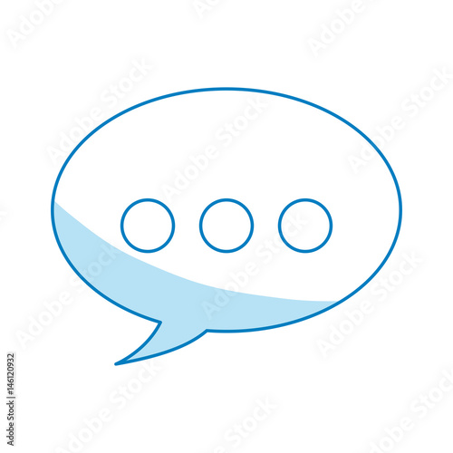 Bubble chat speakbox flat vector illustration design