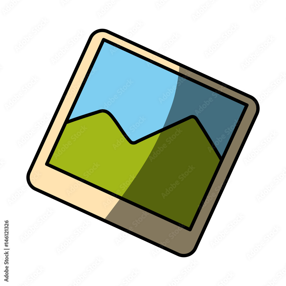 Picture of landscape flat vector illustration design Picture of landscape flat vector illustration design