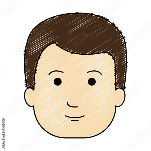 young man avatar character vector illustration design