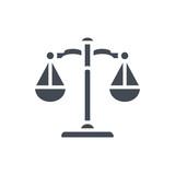 Law weights justice finance silhouette icon