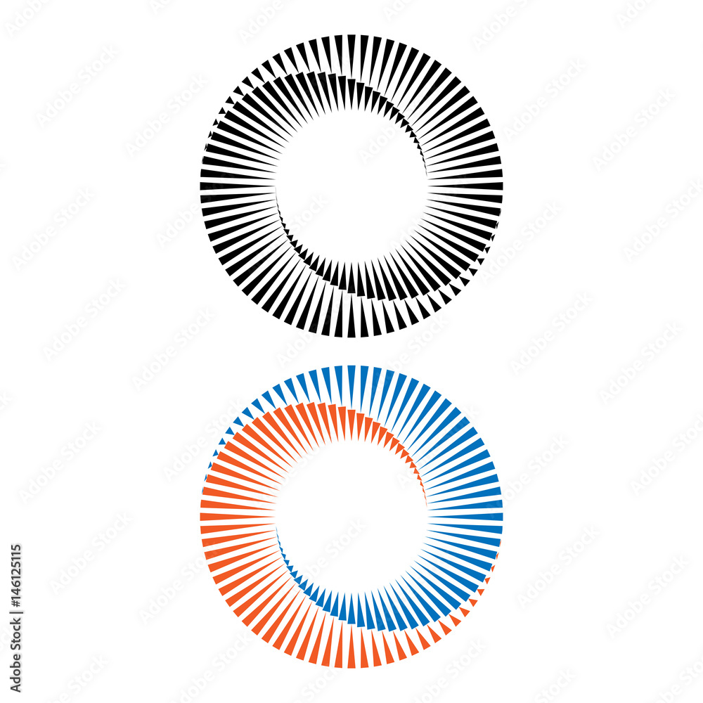 Two abstract spirals Two abstract spirals