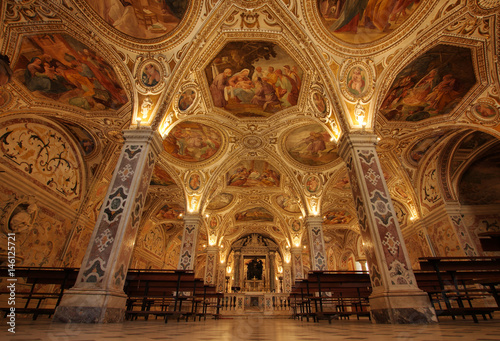 Canvas Print Salerno cathedral crypt