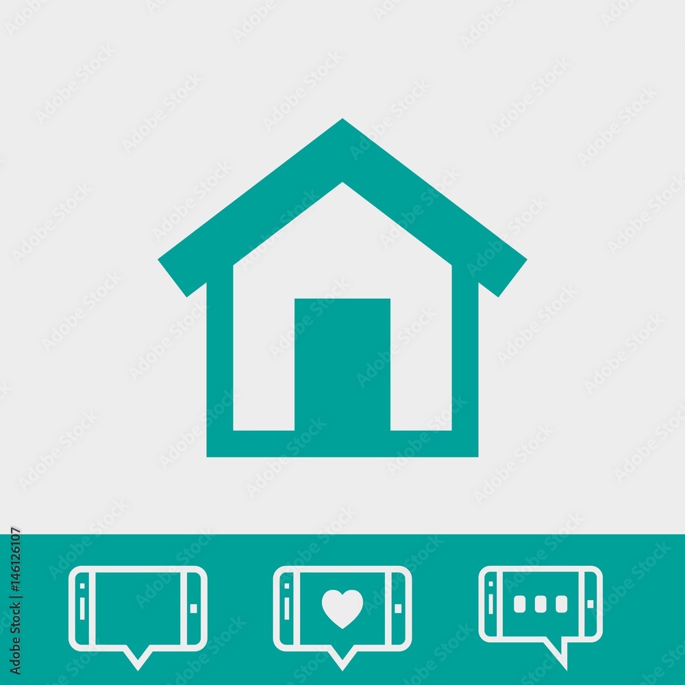 home icon stock vector illustration flat design home icon stock vector illustration flat design