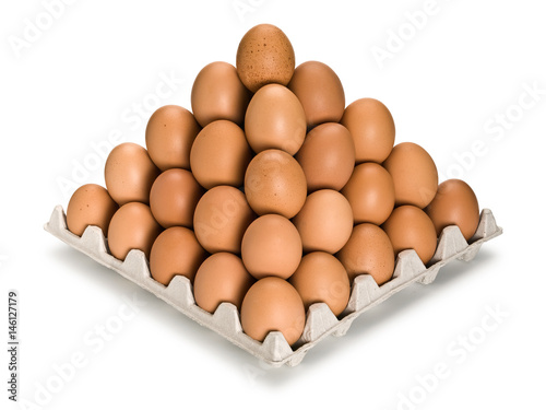 Pyramid from brown eggs