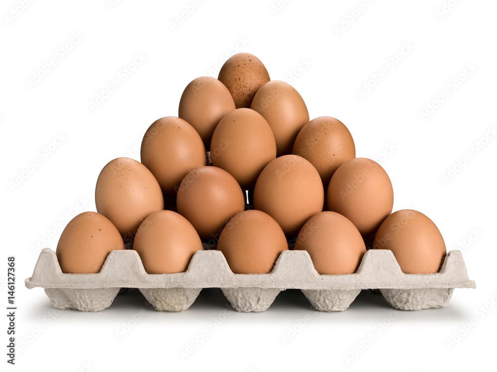 Pyramid from brown eggs
