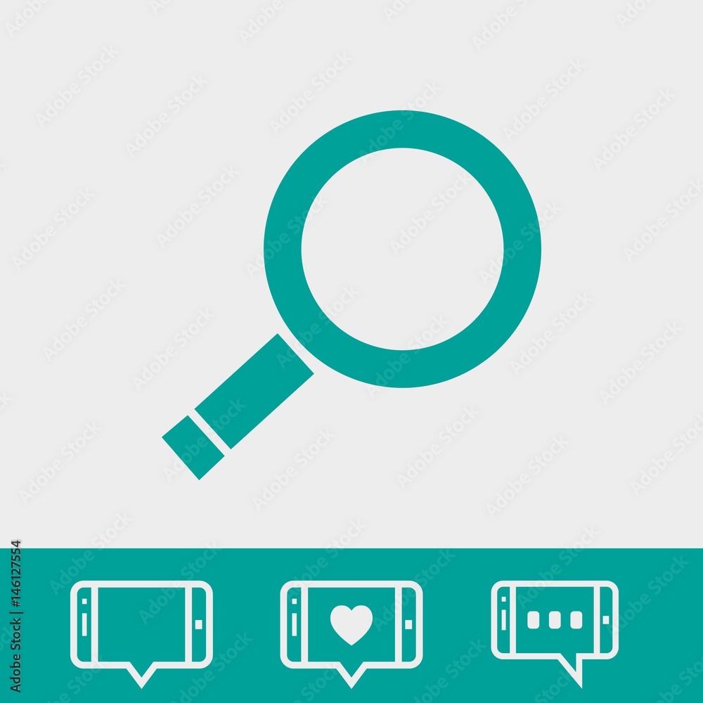 search icon stock vector illustration flat design search icon stock vector illustration flat design