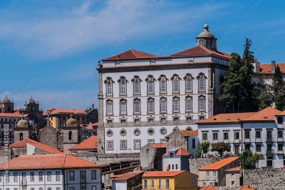 Cathedral Da Se, Episcopal Palace in background. Porto, Portugal
