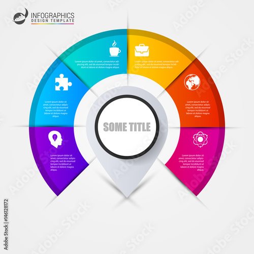Infographics step by step with pointer. Business concept