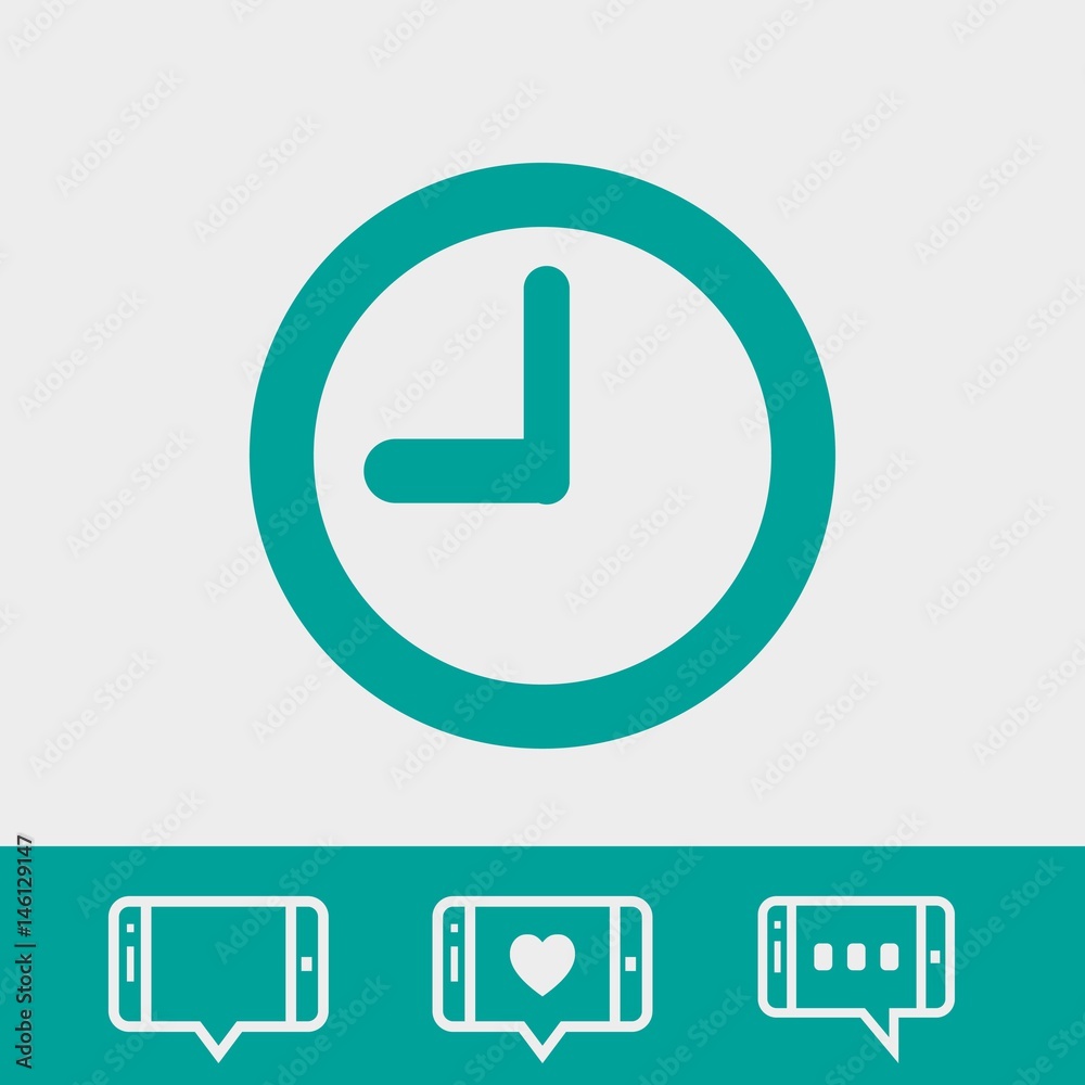 clock icon stock vector illustration flat design clock icon stock vector illustration flat design