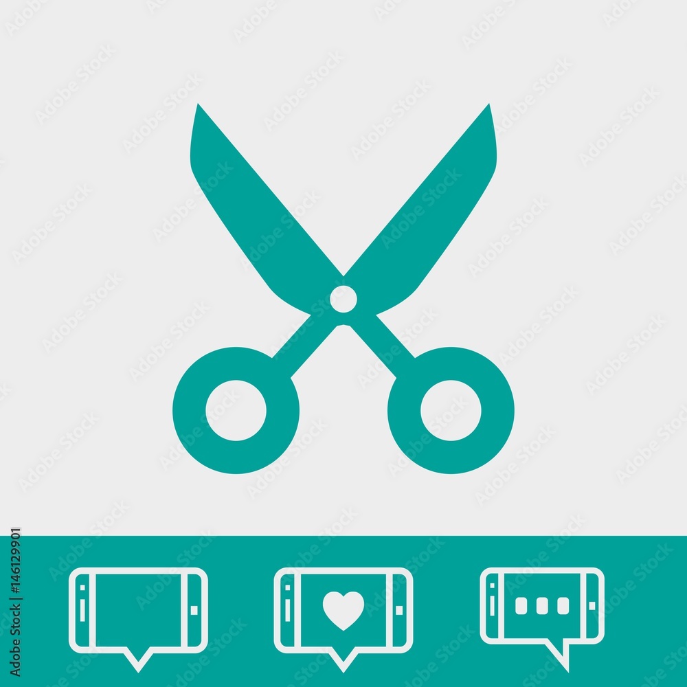 cut icon stock vector illustration flat design cut icon stock vector illustration flat design