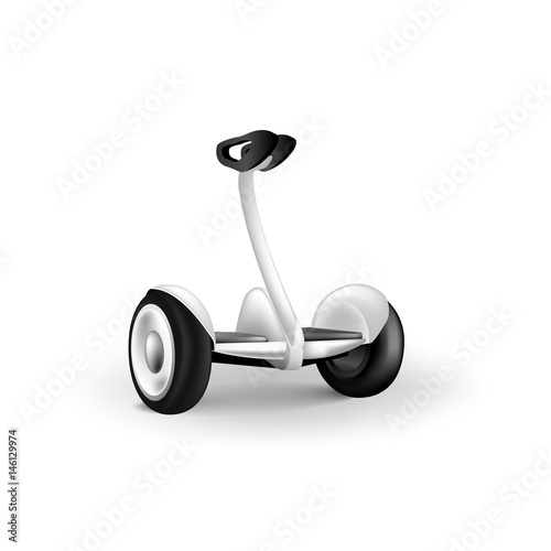  Flat design of segway. Individual transport gyrometer vector illustration.
