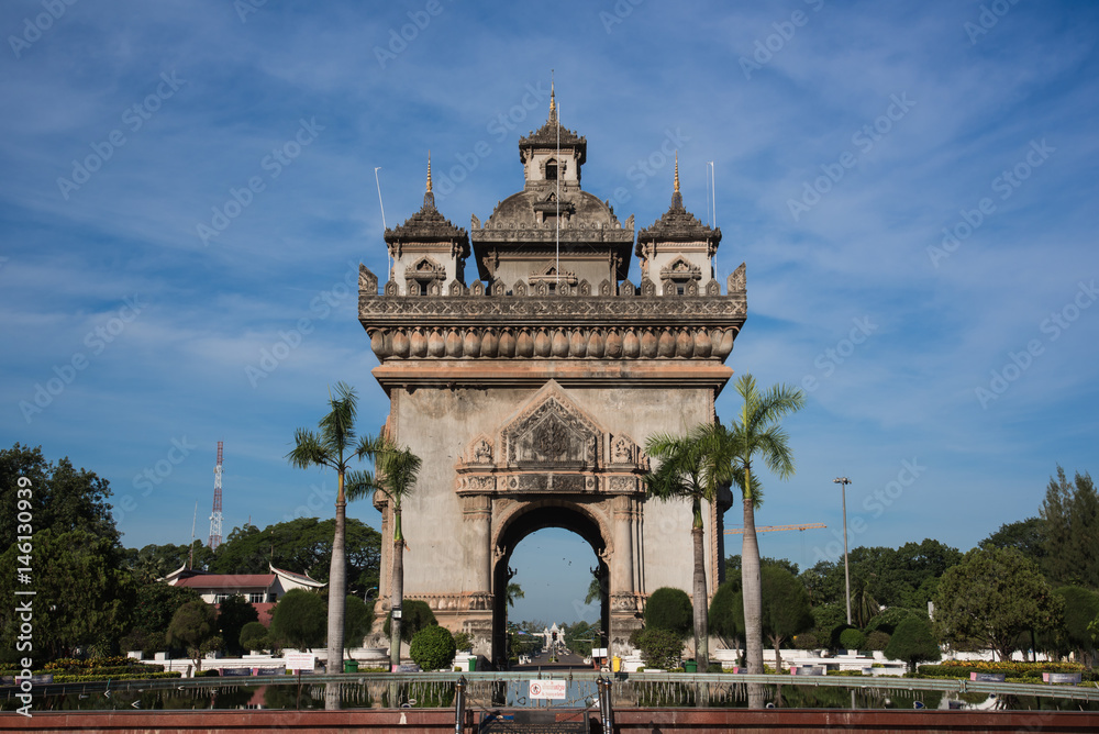 Obraz premium Patuxai memorial monument Vientiane, Laos