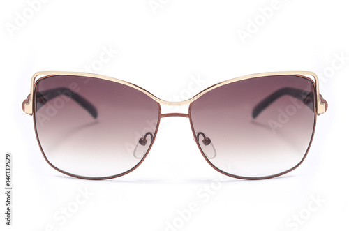 women's sunglasses with brown glass isolated on white © vitaly tiagunov