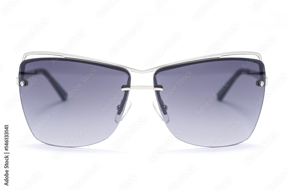 womens sunglasses in an iron frame isolated on white womens sunglasses in an iron frame isolated on white