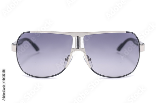 Men's sunglasses in metal frame isolated on white