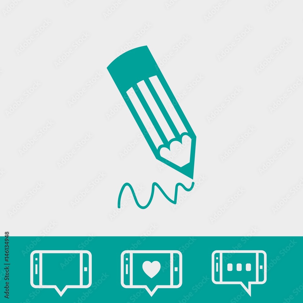 pencil icon stock vector illustration flat design pencil icon stock vector illustration flat design