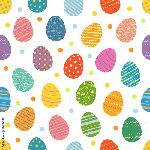 Easter eggs seamless pattern. Easter eggs for Easter holidays design concept