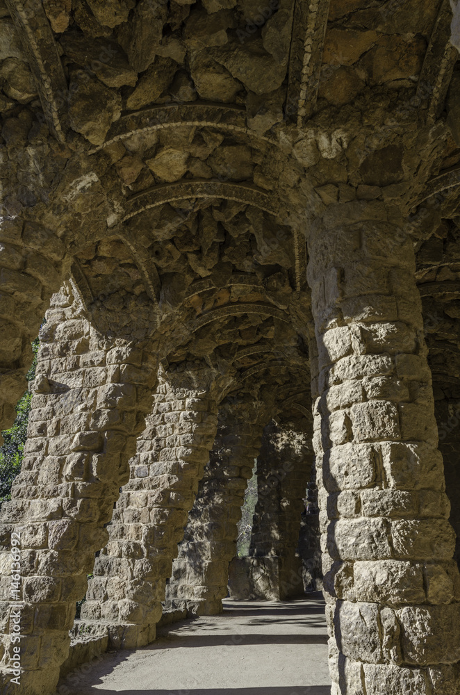 Naklejka premium Parc Guell, in Barcelona Spain