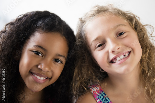 Portrait of smiling girls