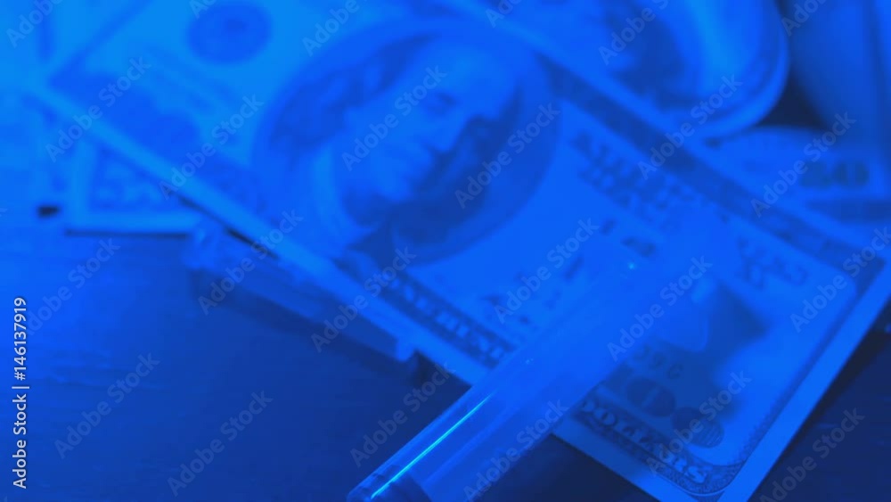 Syringe, dollars. Narcomaniac table. Syringe, dollars. Narcomaniac table.