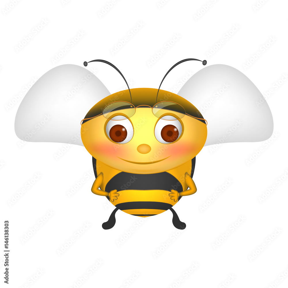 Fototapeta premium Bee in glasses