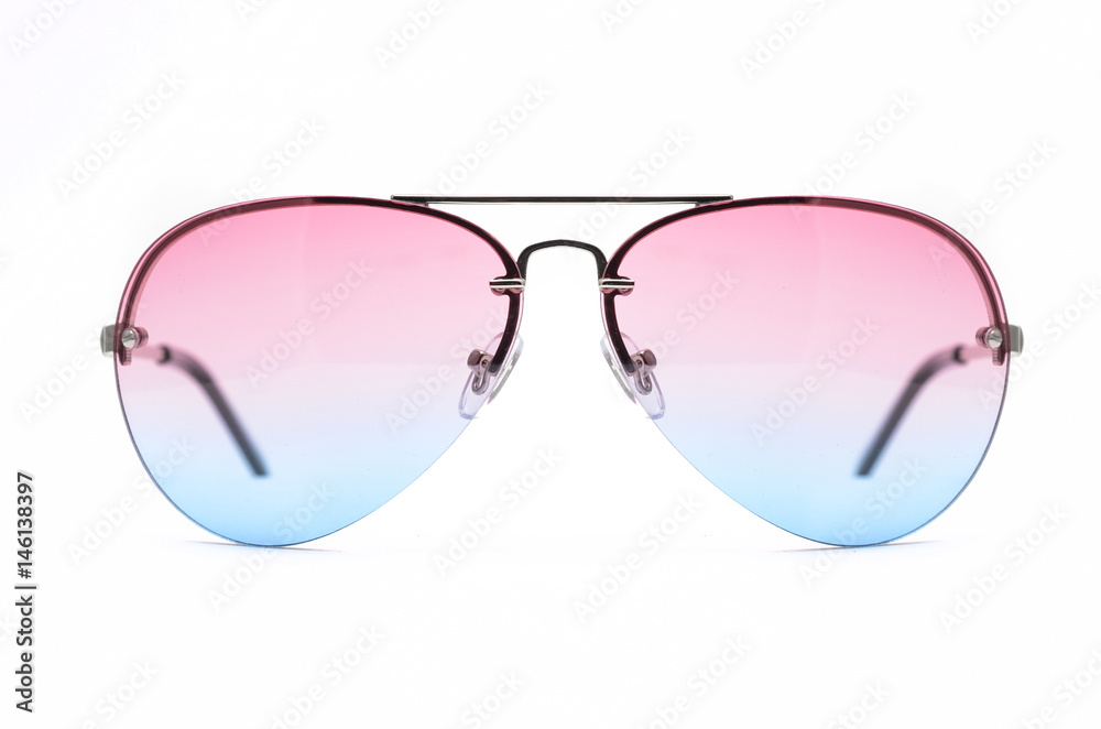 Gradient sunglasses in an iron frame isolated on white Gradient sunglasses in an iron frame isolated on white