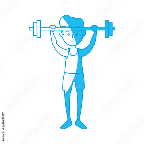 Sport man cartoon icon vector illustration graphic design