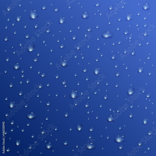 Water drops , seamless vector. Transparent drops, splashes