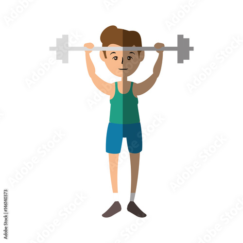 Sport man cartoon icon vector illustration graphic design