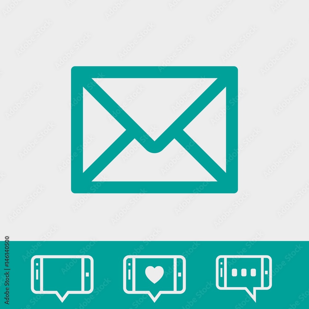 email icon stock vector illustration flat design email icon stock vector illustration flat design