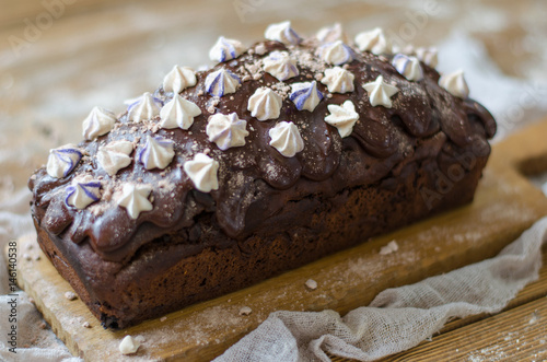 Chocolate cake with avocado banana and chocolate ganache