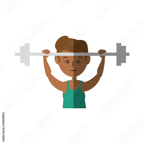 Sport man cartoon icon vector illustration graphic design