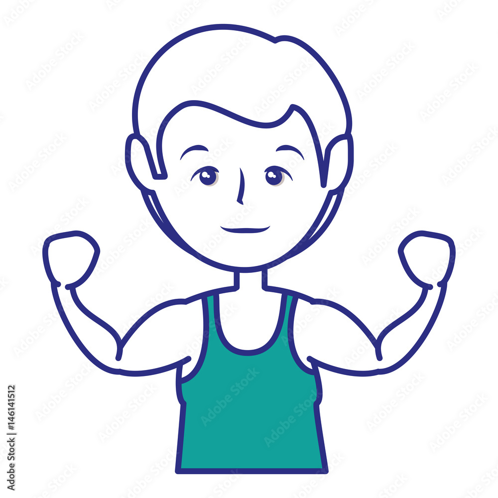 Sport man cartoon icon vector illustration graphic design Sport man cartoon icon vector illustration graphic design