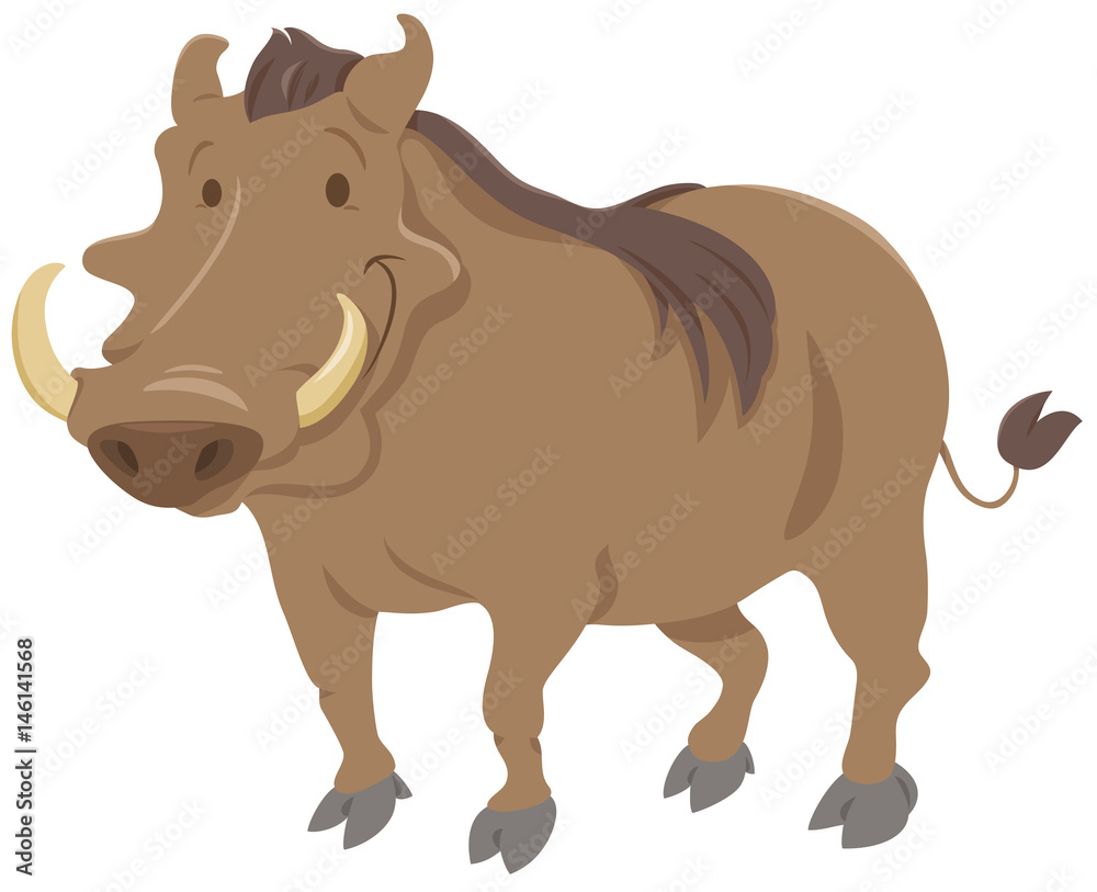 cartoon warthog animal character