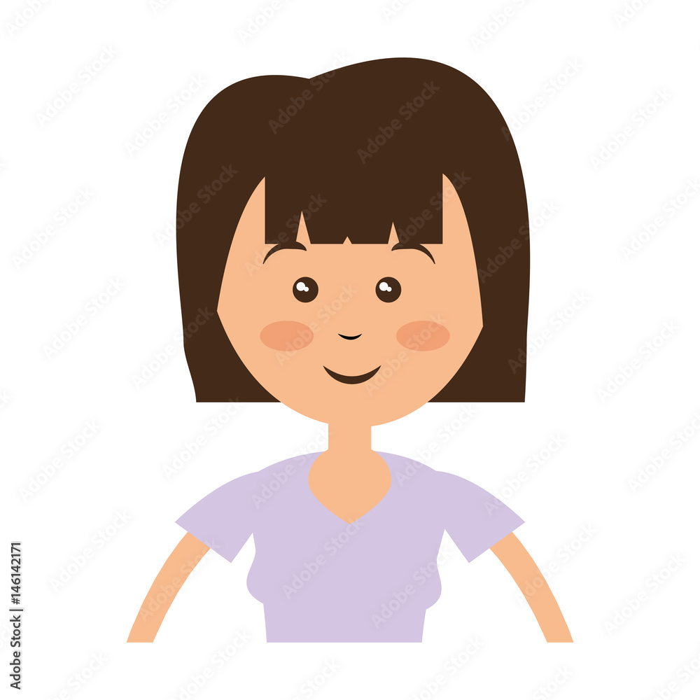 Woman cute cartoon icon vector illustration graphic design Woman cute cartoon icon vector illustration graphic design