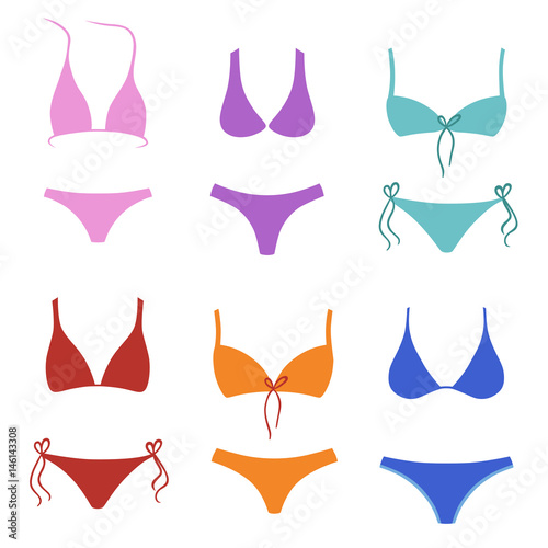 Swimsuits flat set