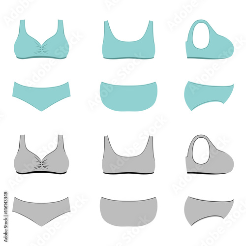 Swimsuits flat set