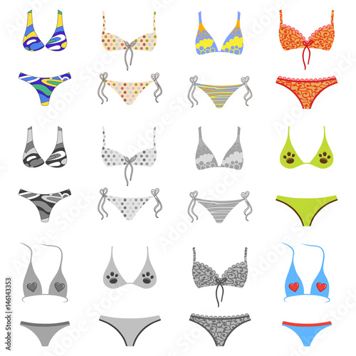 Swimsuits outlined set