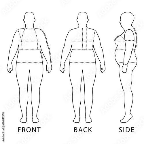 Outlined standing woman