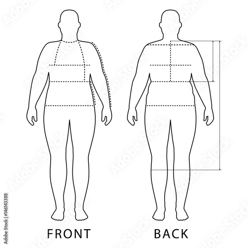 Outlined standing woman