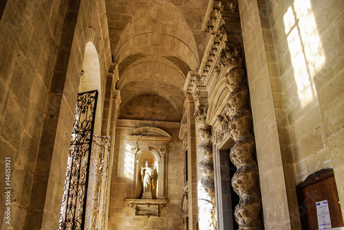 SYRACUSE, ITALY - October 06, 2012: Interior of Santa Lucia Cathedral